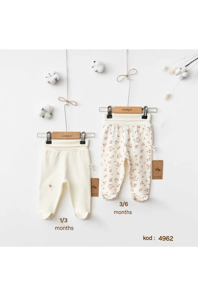ciccimbaby  FLOWER GARDEN PATİKLİ PANTALON ( 2 Lİ SET )