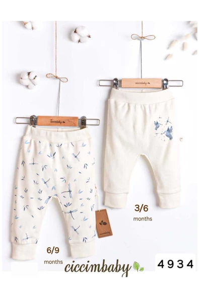 ciccimbaby  PRETTY HAPPY MANŞETLİ PANTALON (2 Lİ SET)