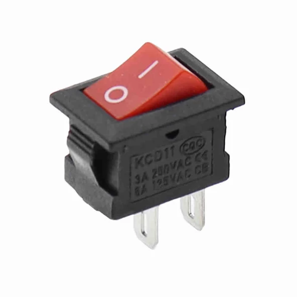 2 Pin Kırmızı Anahtar Switch Mini Buton KCD1 Plastik Açma Kapama ON/OFF 5A 220V 10A 125V Latch Kili