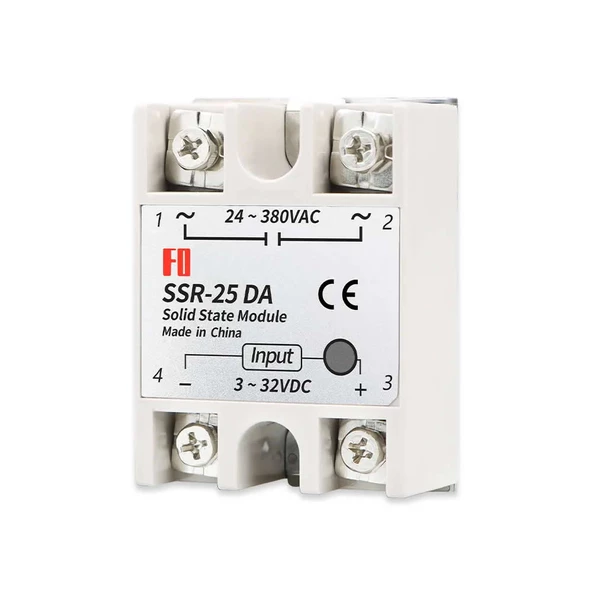 SSR-25DA SSR Röle AC Çıkış DC Tetik 25A AC 24-380V Tek Fazlı Solid State Röle Elektronik Anahtar - 7