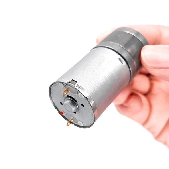 12V 5Rpm JGA25-370 Redüktörlü DC Motor Metal Dişli Yüksek Tork Kuvvet 25mm Robot Oyuncak - Resim 2