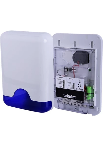 TEKNIM VAS-741BP Mavi Pencereli Harici Siren