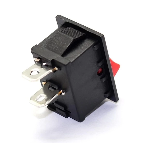 2 Pin Kırmızı Anahtar Switch Mini Buton KCD1 Plastik Açma Kapama ON/OFF 5A 220V 10A 125V Latch Kili - 2
