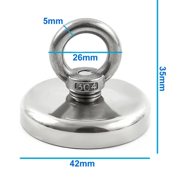 Knd42 Mıknatıs 65kg N52 Halka Askı Taşıyıcı Çekici Super Güçlü Neodyum Dolap Ofis Ev Hobi Oyuncak - 3