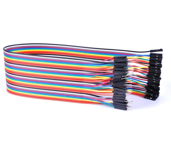 30cm 40 Pin Erkek Dişi Dupont Kablo Ayrılabilir 2.54mm 10 Renk Breadboard Atlama Kablosu Jumper Tes - 2