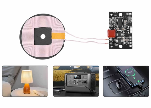 12V 15W Kablosuz Şarj Modülü HCX-20-D23 Qi Mobil Akıllı Telefon Oyuncak Hızlı Pil Şarj Transmitter - Resim 8