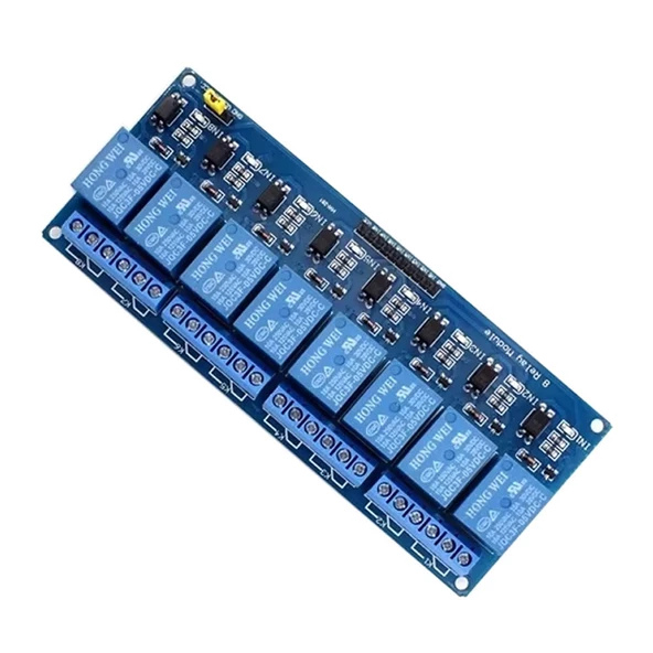 8 Kanal DC 12V Röle Modül AC 250V DC 30V 10A Optokuplör İzolasyonlu Girişler Elektronik Anahtar - Resim 7
