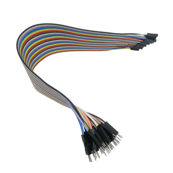 30cm 40 Pin Erkek Dişi Dupont Kablo Ayrılabilir 2.54mm 10 Renk Breadboard Atlama Kablosu Jumper Tes - 7