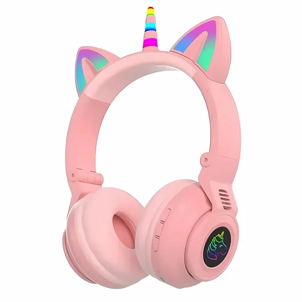 Coofbe Unicorn 94dB Güvenli Ses Kontrollü Yumuşak Kulak pedli Bluetooth Kulaklık Bluetooth Çocuk Kulaklığı - 7