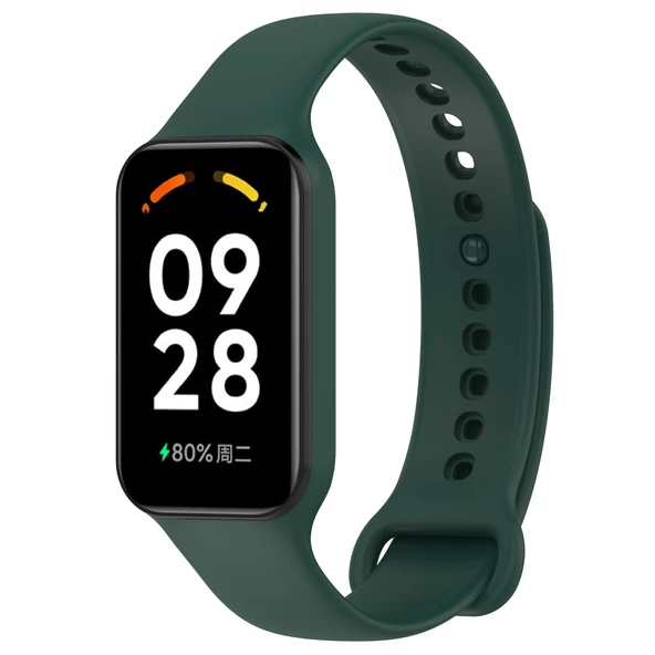 Redmi Band 2 Xiaomi Mi band 8 Active Uyumlu Silikon Kordon Kayış - 4
