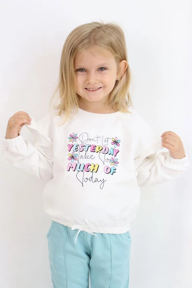 Kız Çocuk Yesterday Baskılı Sweat ürün görseli