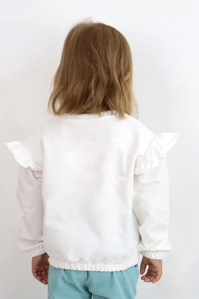 Kız Çocuk Yesterday Baskılı Sweat - Resim 2