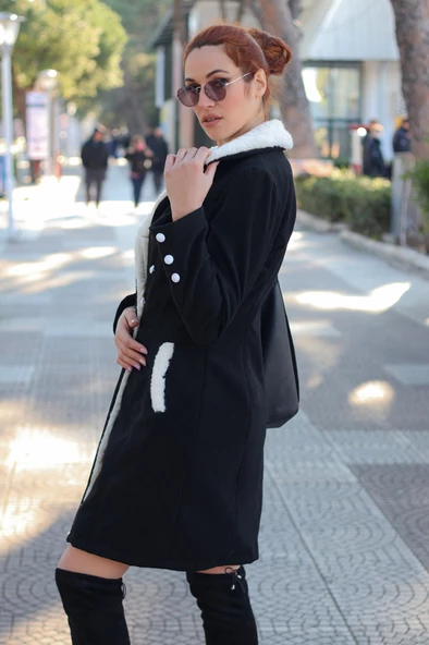 Günlük Kaşe Kadın Kışlık Kaban - 6