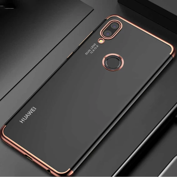 Huawei P20 Lite Kılıf Dört Köşeli Lazer Silikon Kılıf - Resim 6