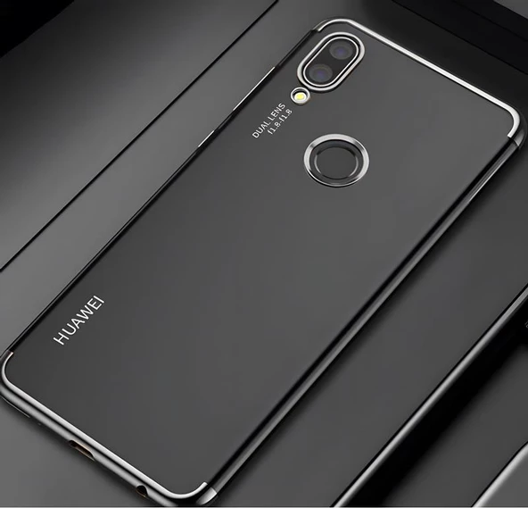 Huawei P20 Lite Kılıf Dört Köşeli Lazer Silikon Kılıf - Resim 2