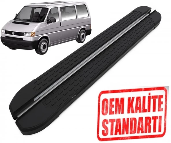 T4 TRANSPORTER UZUN ŞASE 1995 2003 YILLARI ARASI ARACA ÖZEL NEVADA SİYAH YAN BASAMAK ürün görseli 1