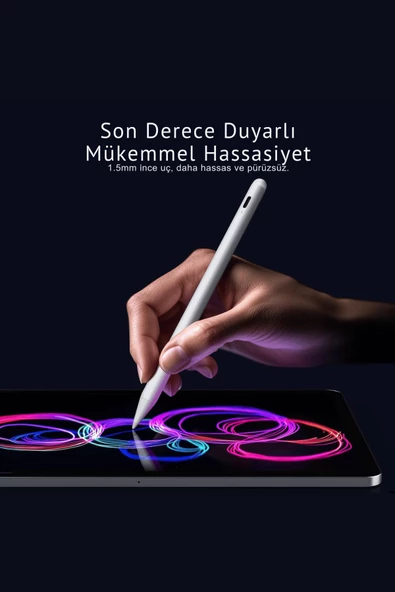 iPad Uyumlu Avuç içi Reddeden Eğim Hassasiyetli Manyetik Yapışan Dokunmatik Yazım ve Çizim Kalem - 6