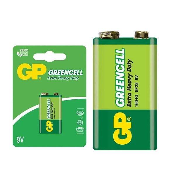 GP 1604GLF Greencell 9 Volt Pil (Tekli)