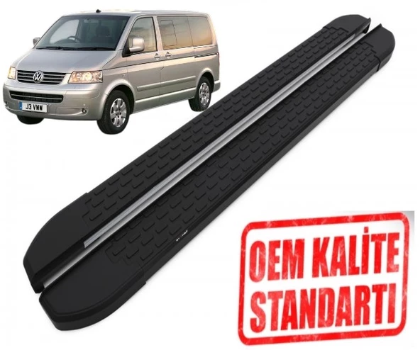 T5 CARAVELLE UZUN ŞASE 2003 2015 YILLARI ARASI ARACA ÖZEL NEVADA SİYAH YAN BASAMAK ürün görseli 1