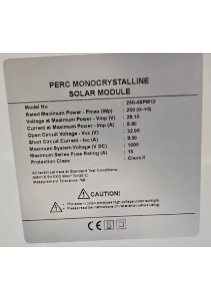 250 Watt Monokristal Hulf- Cut Hücre Güneş Paneli Yeni Nesil 250w - 4