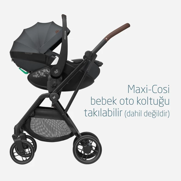 Maxi-Cosi Leona2 Çift Yönlü Uzatılabilir Sırt Desteği Tam Yatabilir Bebek Arabası Twillic Graphite - 6