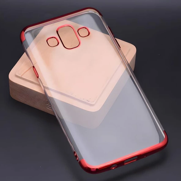 Galaxy J7 Duo Kılıf Dört Köşeli Lazer Silikon Kılıf - Resim 4