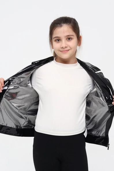 Kız Çocuk Deri Ceket 51262 - 6