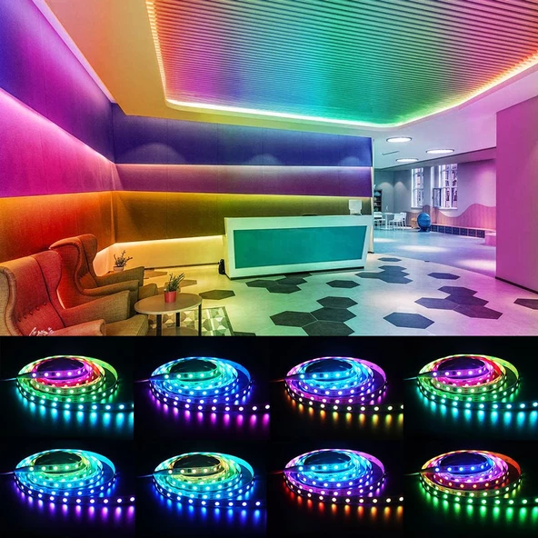 Sprange SP-LD10 Silikonlu Kumandalı 10 Metre Usb RGB Şerit Led - 3