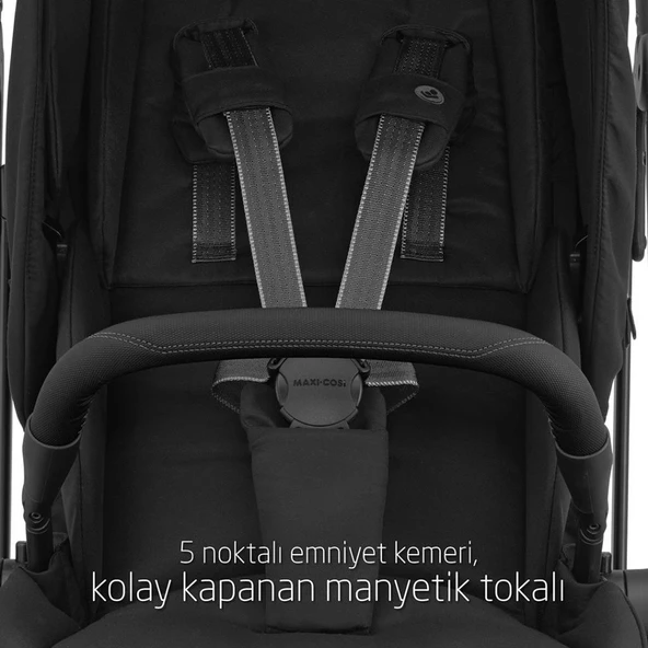 Maxi-Cosi Leona2 Çift Yönlü Uzatılabilir Sırt Desteği Tam Yatabilir Bebek Arabası Twillic Black - 12