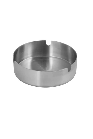 10 Adet Yuvarlak Model Açık Paslanmaz Çelik Küllük Kül Tablası Küçük Boy 8CM - Resim 3