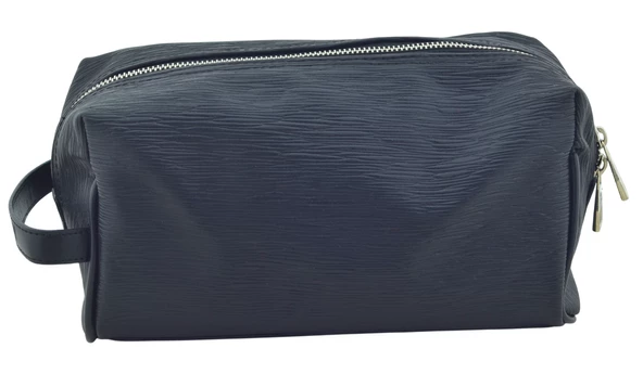 Supreme Deri Unisex iki Gözlü Siyah El Çantası  (30x14.5cm) - 2