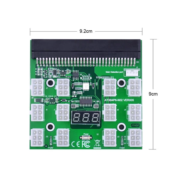 12 Port Güç Kaynağı İçin LED Kesme Panosu 12 V çıkış 6Pin PCI-E Breakout Port - 3