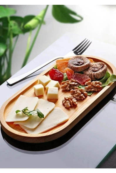 Doğal Bambu Yağdanlık Altlığı ve Sunum Tabağı 20X10CM - Resim 2