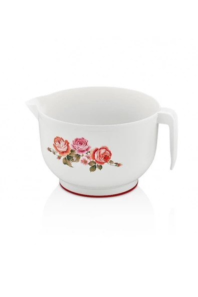 Vintage Çiçek Model Mikser Karıştırma Kabı I Mikser Kasesi Kabı 3LT I Mikser Tası Çırpma Kabı 27CM