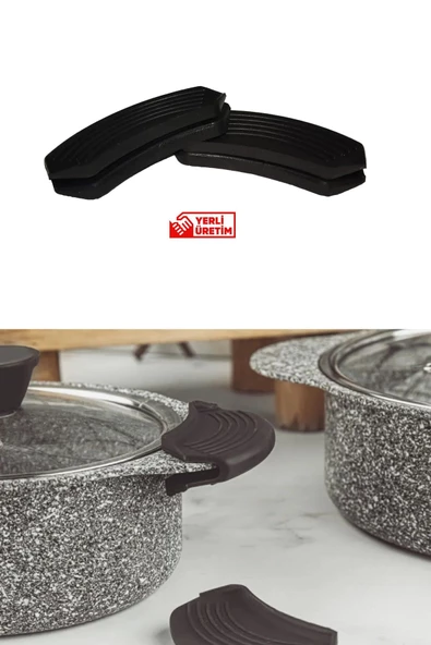 4 Adet Silikon Tutacak Tencere Tava Tutmaç Sap 9x4 cmMikrodalga Fırın Tutacak Yanmaz Yapışmaz ürün görseli 1