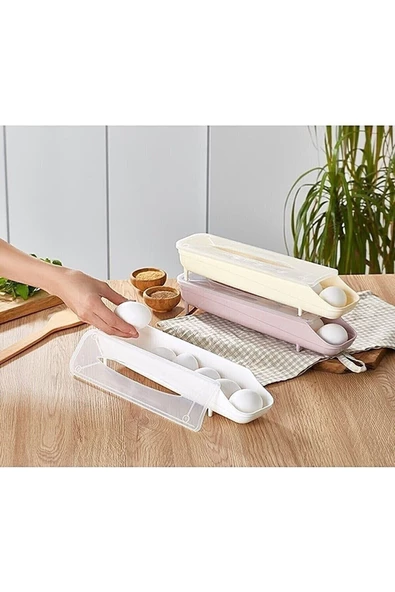 Dolap Içi Organizer Düzenleyici Yumurtalık , Yumurta Saklama Kabı & Yumurta Düzenleme Kabı - 2