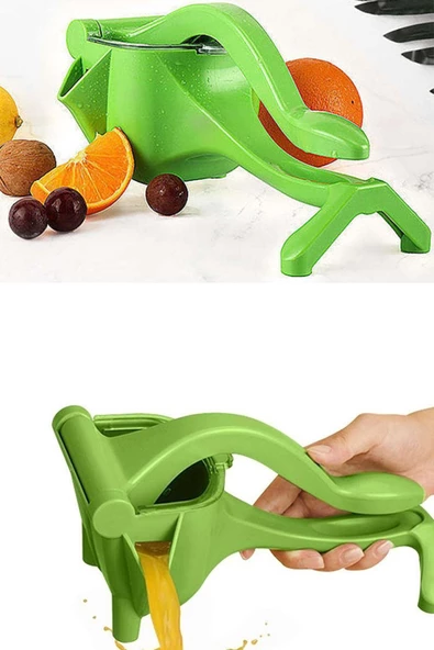 Hazneli Kollu Plastik Portakal Limon Narenciye Sıkacağı Meyve Sıkacağı - 2