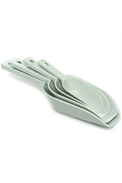 4 Boy Ölçü Kaşığı Seti Erzak Bakliyat Baharat Küreği Erzak Küreği - Resim 2