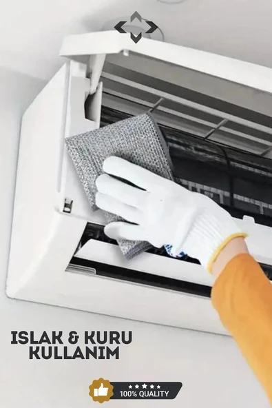 5 Adet Çizmez Çift Taraflı Inox Tel Bez Çok Amaçlı Çizmez Tel Bulaşık Bezi Islak-Kuru Kullanım - 3
