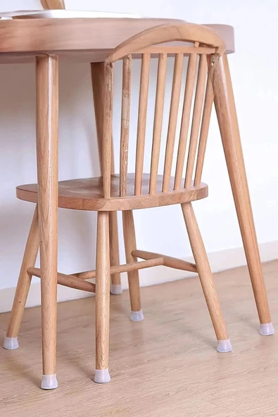 24 Adet Silikon Sandalye Masa Ayağı Pabucu Kaydırmaz Taban Zemin Çizdirmez Pabuç Ayaklık - Resim 2