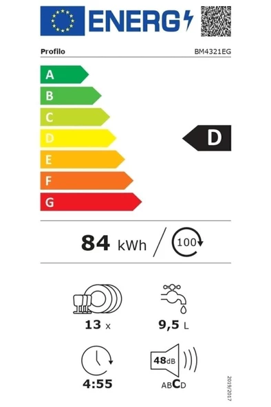 Bm4321eg 4 Programlı D Enerji Sınıfı 13 Kişilik Çekmeceli Beyaz Solo Bulaşık Makinesi - 6