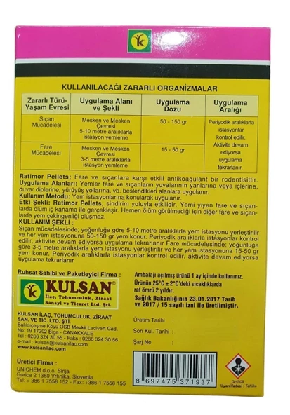 Ratimor Pellet 100 gr X 5 Kutu Etkili Fare Zehiri - 2