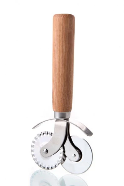 Bambu Saplı Çift Taraflı Hamur Kesici Rulet - Resim 2