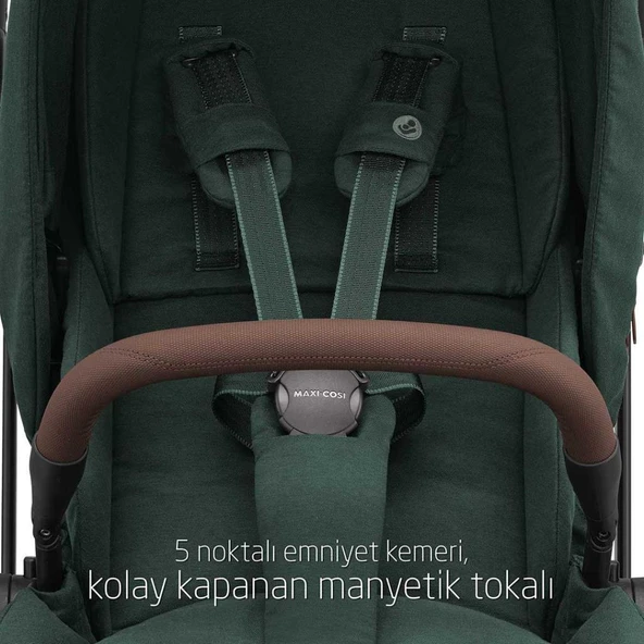 Maxi-Cosi Leona2 Çift Yönlü Uzatılabilir Sırt Desteği Tam Yatabilir Bebek Arabası Twillic Green - 12