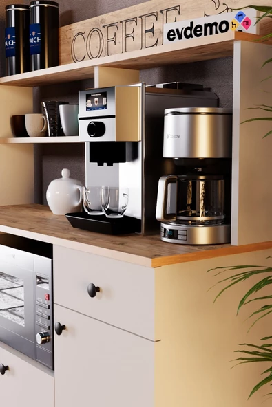 Evdemo Barista Kahve Köşesi Çok Amaçlı Dolap Atlantik Çam - 3