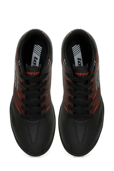 Lotto DERORY TF GR 4PR 101897322 Erkek Çocuk Halı Saha Krampon Siyah Kırmızı 36-40 - Resim 4