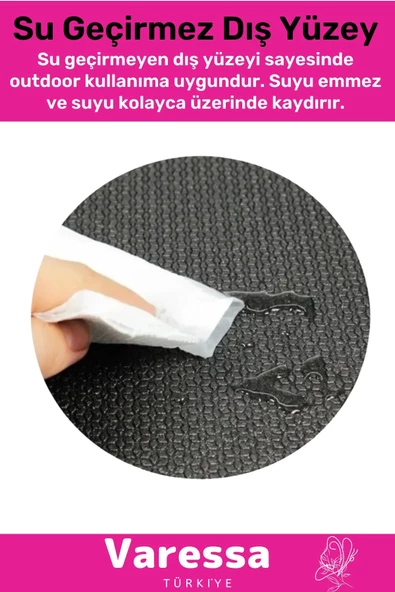 Premium Su Geçirmez Konforlu Taşıma Askılı Çift Taraflı Zemin Çadır Uyku Kamp Matı Yer Minderi 10mm - 4
