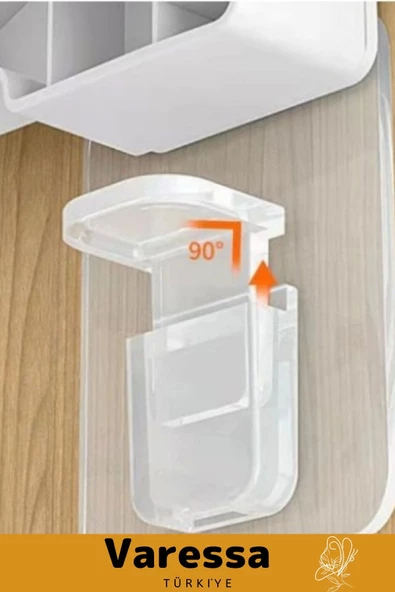 Premium Seri Ev Mutfak İş Yeri Yapışkanlı Dayanıklı Dolap İçi Raf Tutucu Seti - 3