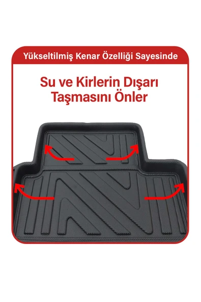 Havuzlu 3d Siyah Paspas Takımı, OPEL-CORSA 2019 Ve Sonrası 3d Havuzlu Paspas+Araç Kokusu - 3