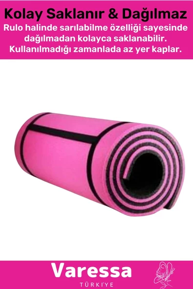 Premium Su Geçirmez Konforlu Taşıma Askılı Çift Taraflı Zemin Çadır Uyku Kamp Matı Yer Minderi 10mm - 5
